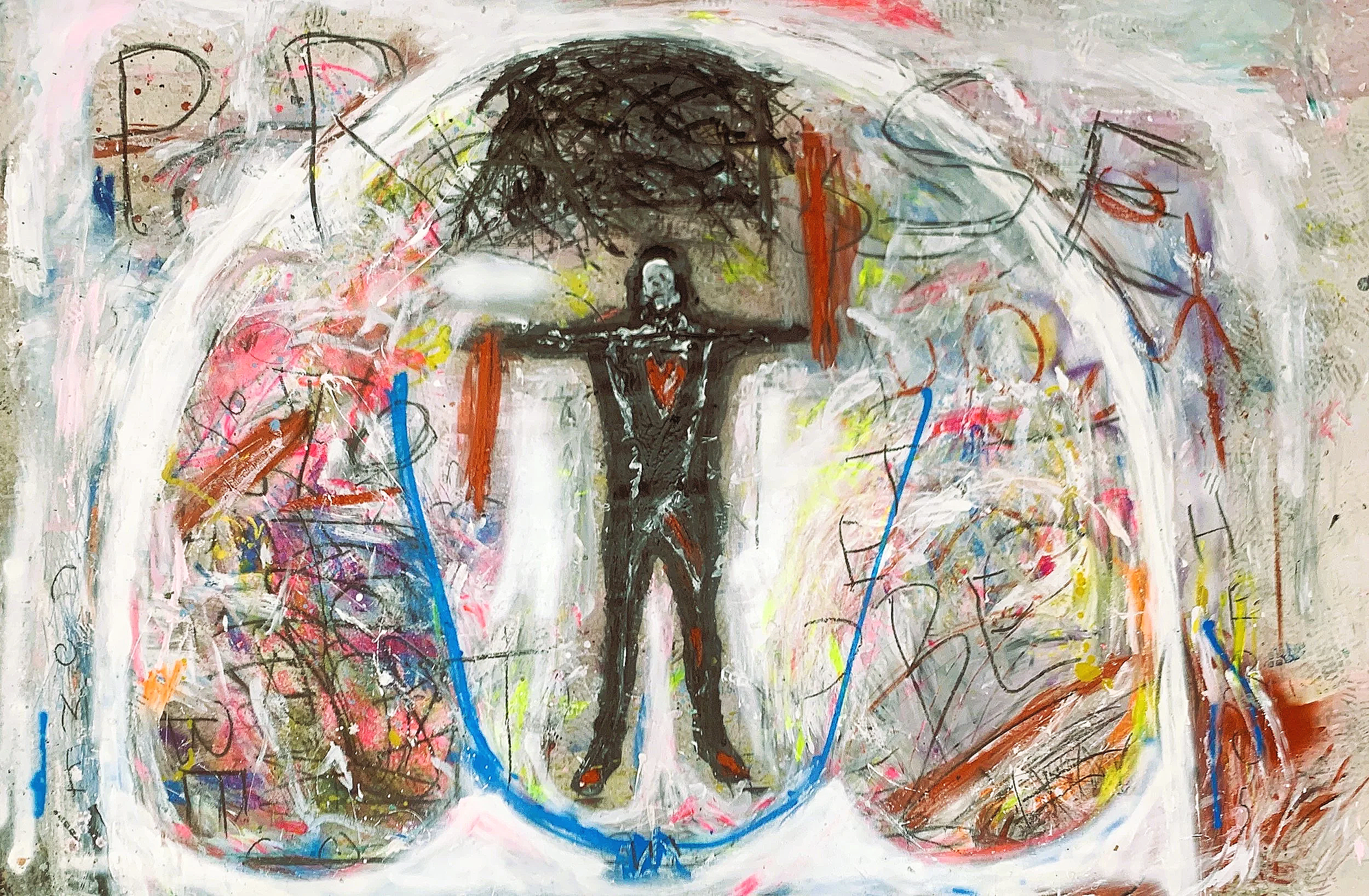 "Praise" - Mixed Media on Canvas - 125 cm H x 200 cm W