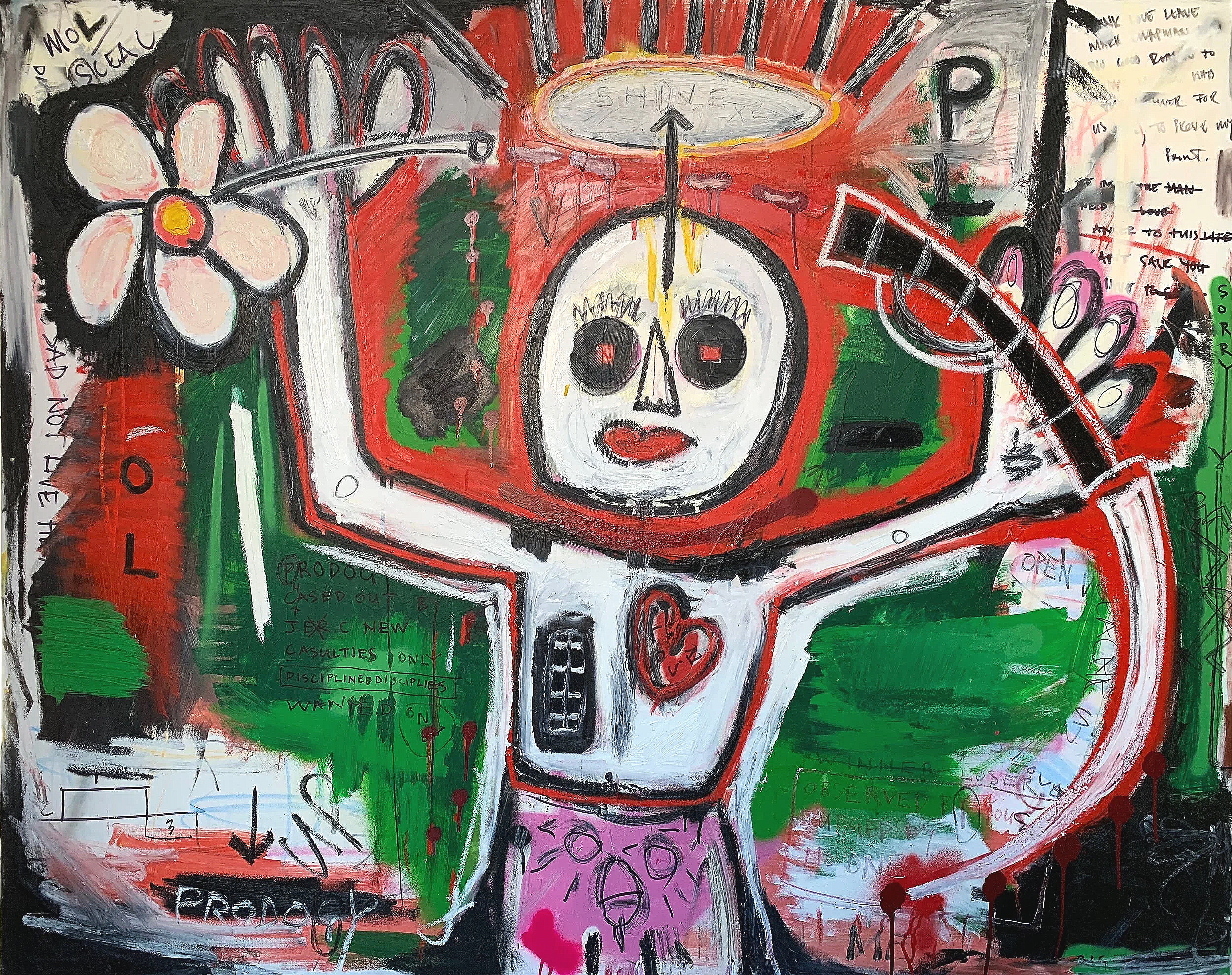 "Apology" - Mixed Media on Canvas - 120 cm H x 150 cm W