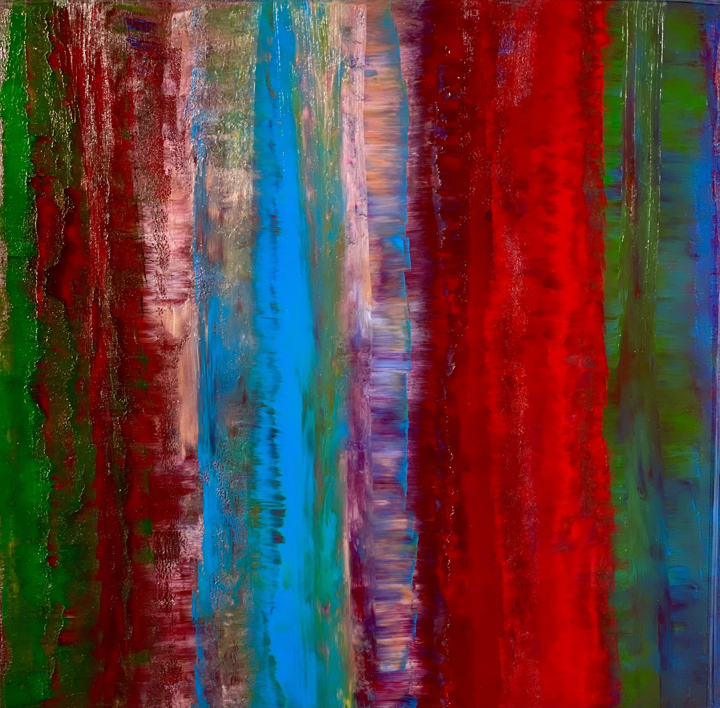 Screaming for Joy No 16 - Mixed on Canvas - 100 cm H x 100 cm W