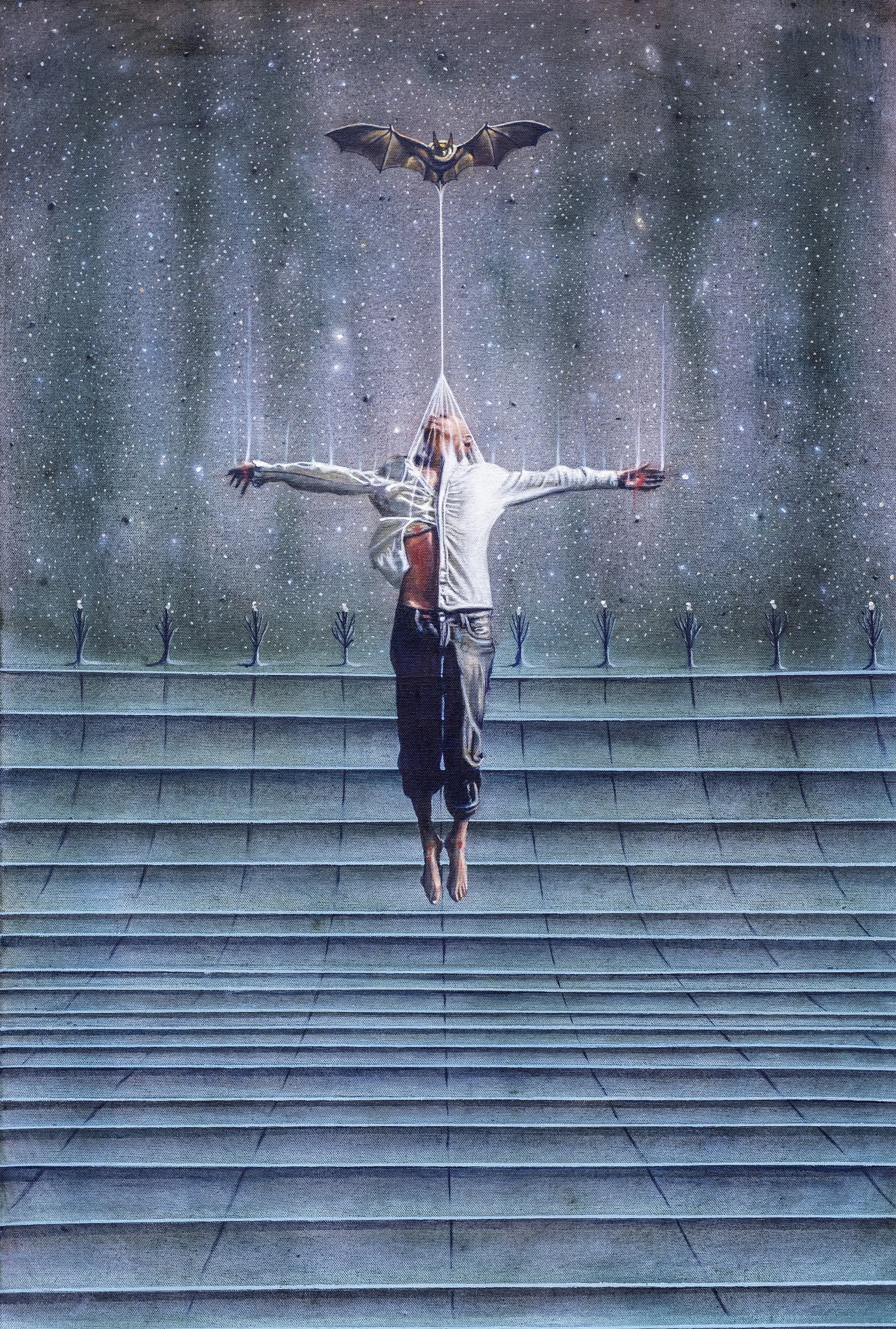 La Llamada - Oil on canvas - 80 cm H x55 cm W