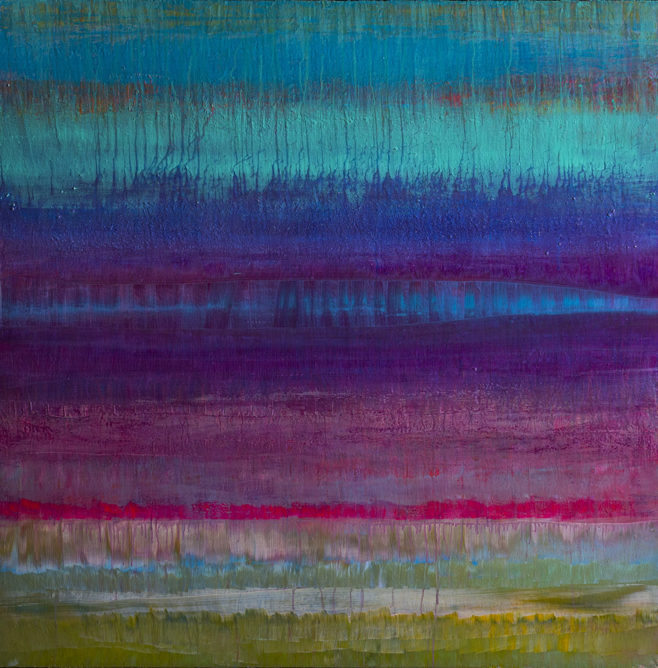 My Giverny (just wait a moment) - Mixed on Canvas - 120 cm H x 120 cm W