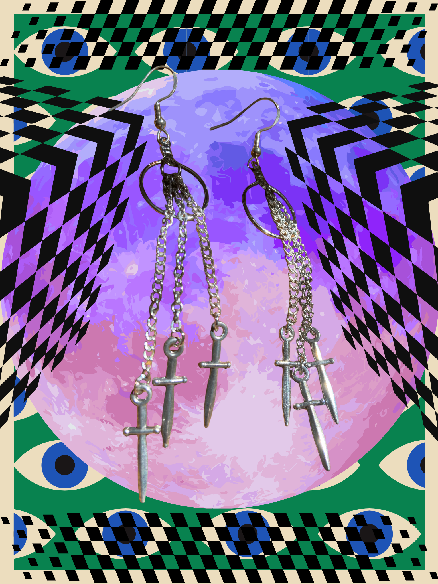 Sword Spring Earrings