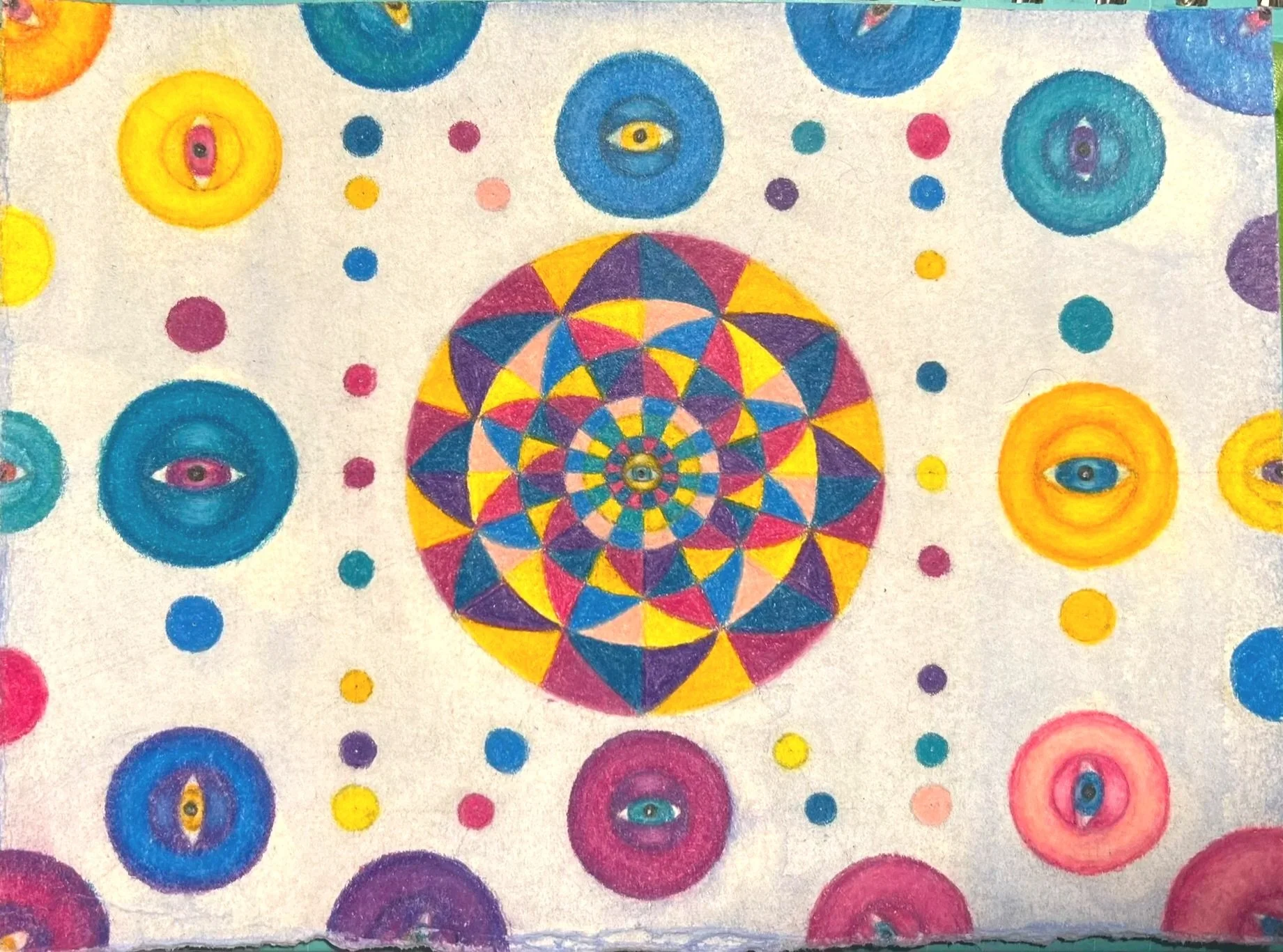 The Eyes Have It,
Color pencil
2026