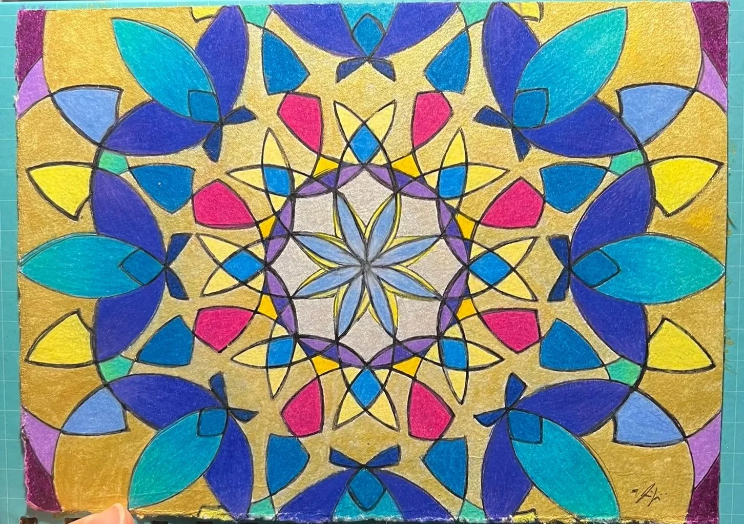 Hidden Flower, mixed media