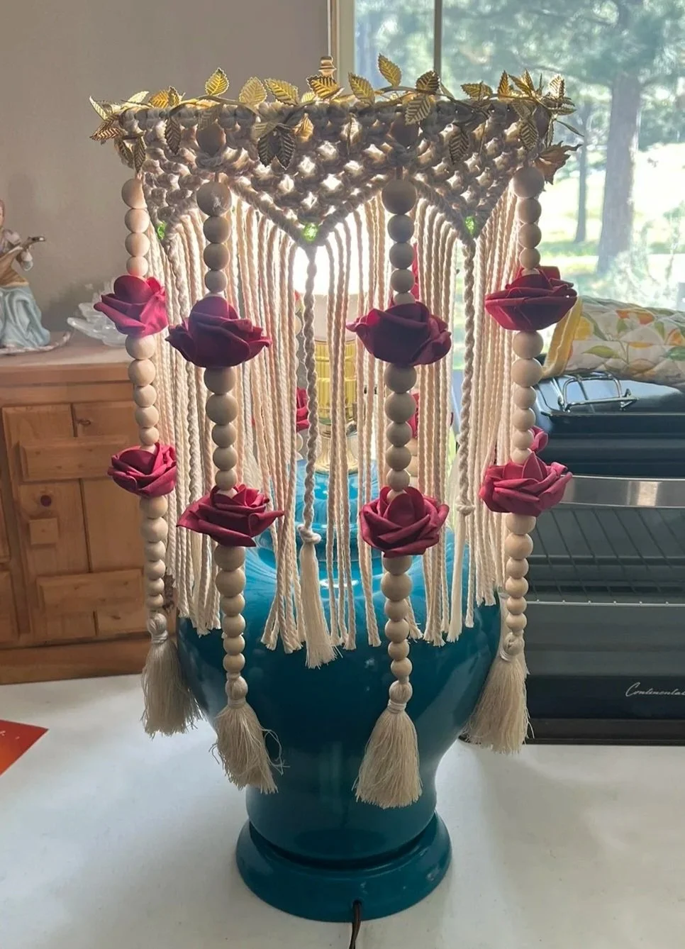 Love A Lamp, upcycled macrame