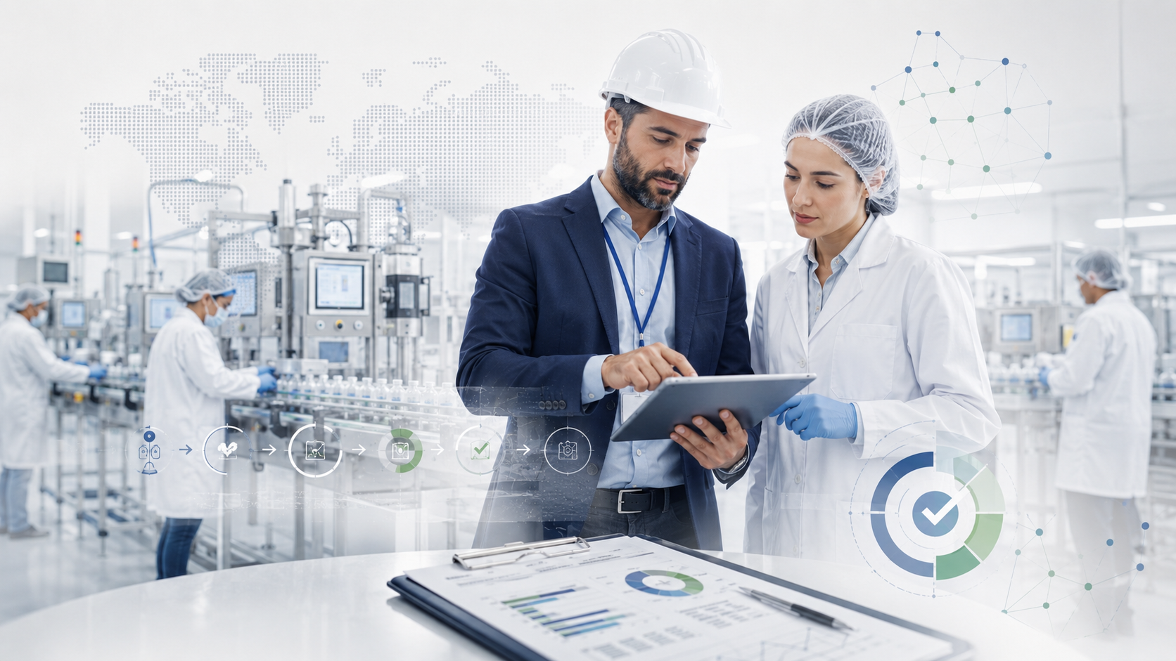 Consultor técnico analizando procesos operativos e indicadores para desarrollar soluciones adaptadas a la realidad de la organización.