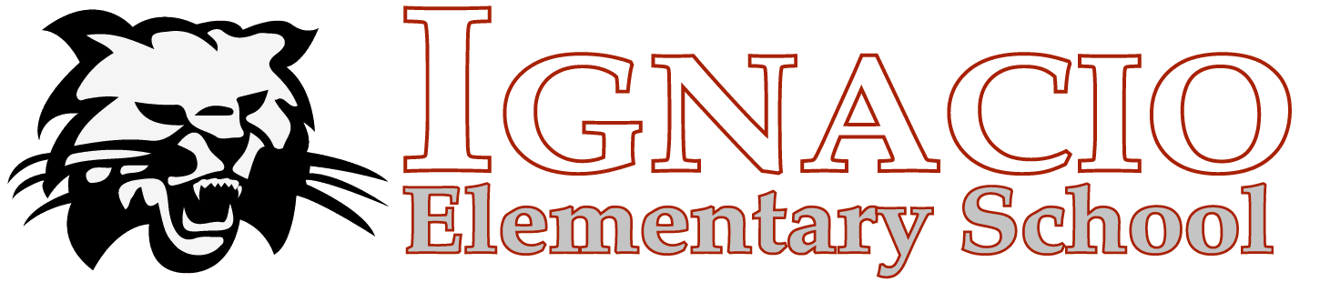 Logo for Ignacio Elementary School with a roaring tiger head graphic and the school name in large letters.