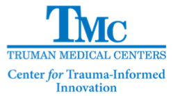 Logo of Truman Medical Centers with text 'Center for Trauma-Informed Innovation'