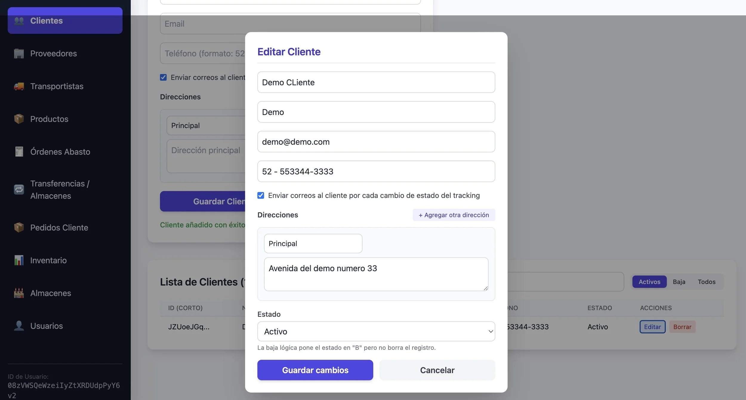 Administra tus clientes