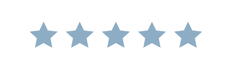 Five blue stars in a row.