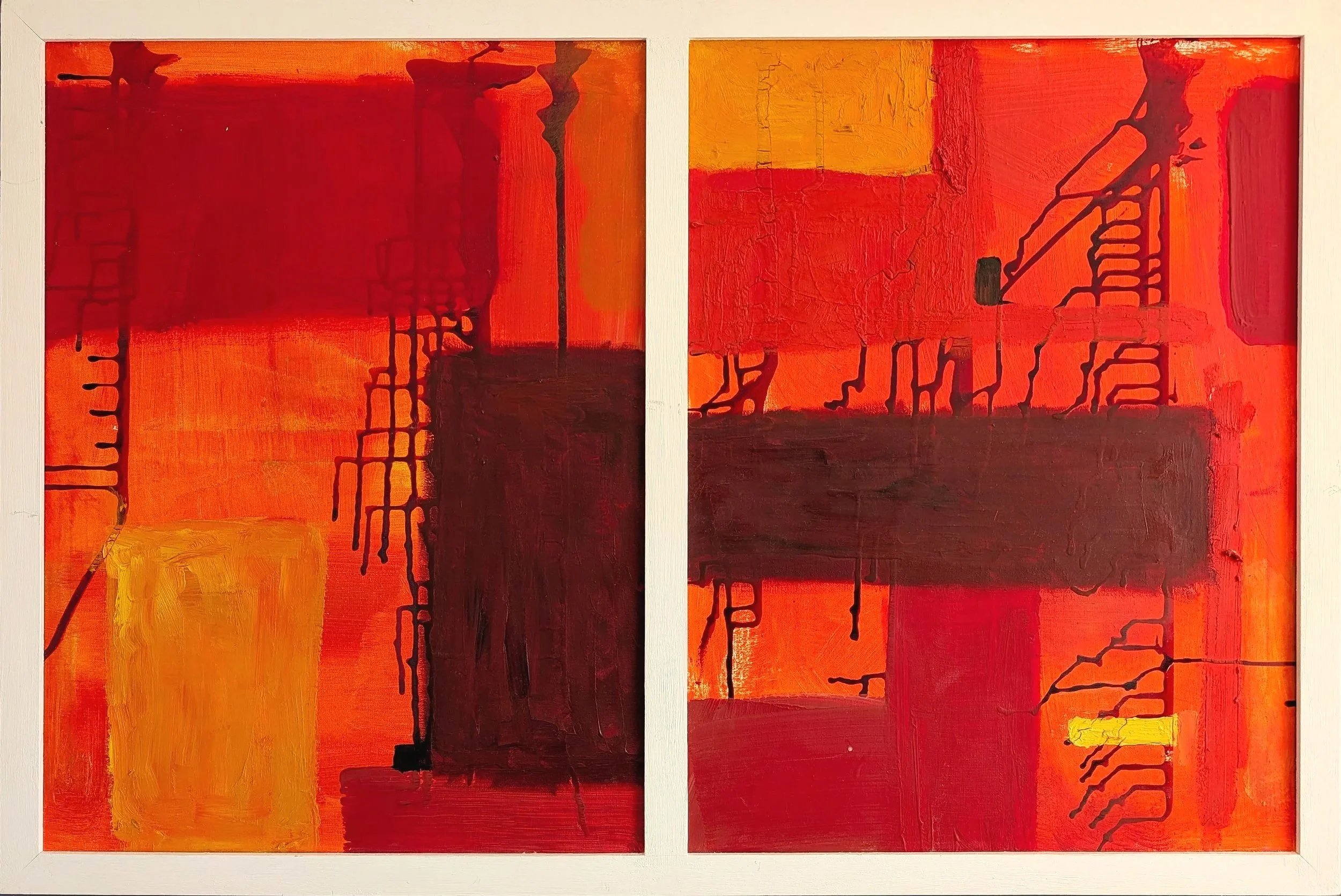 Breaking | Oil and Ink on Canvas