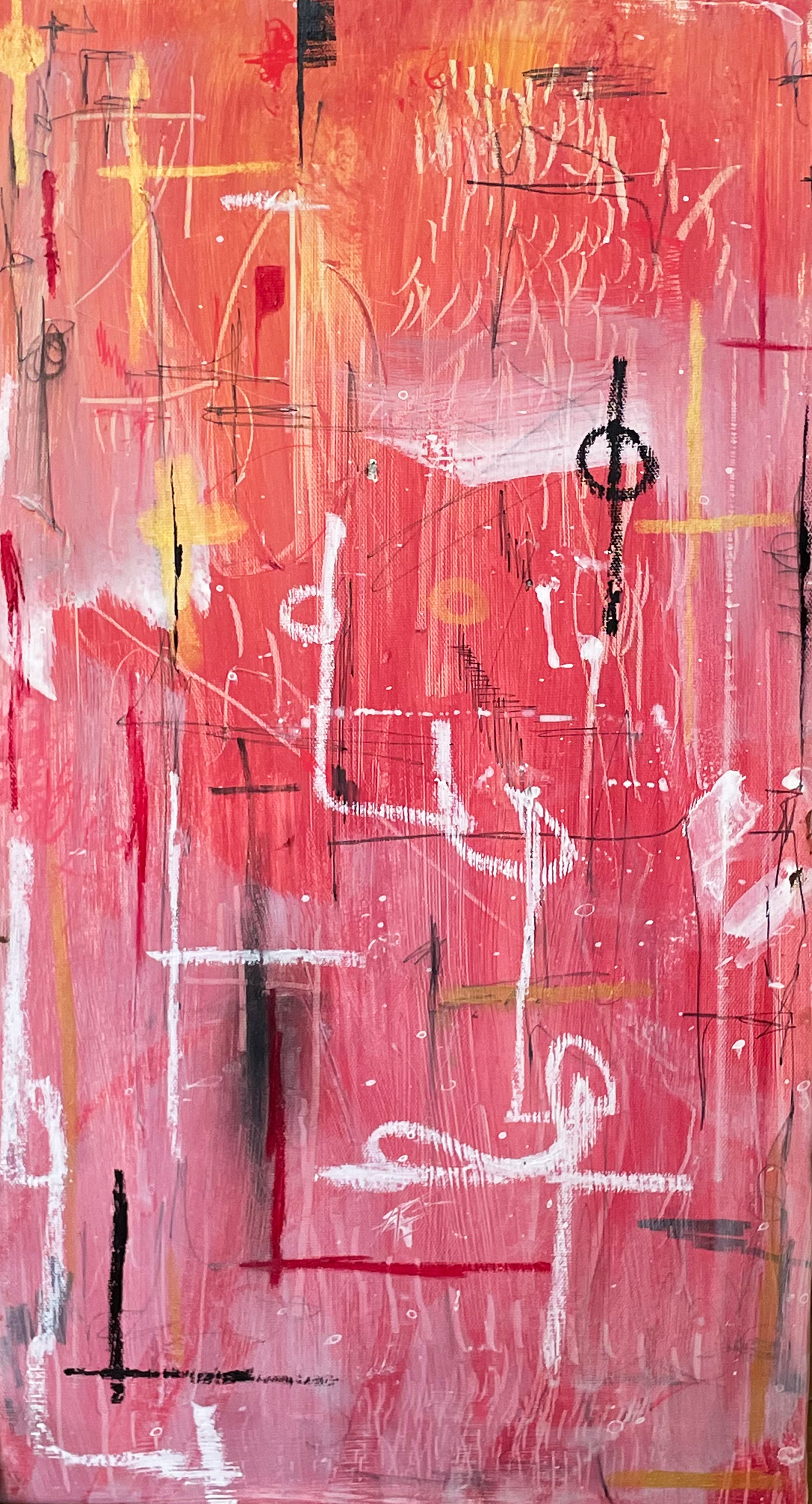 Dainty Lady | Acrylic, Oil, and Pen on Canvas