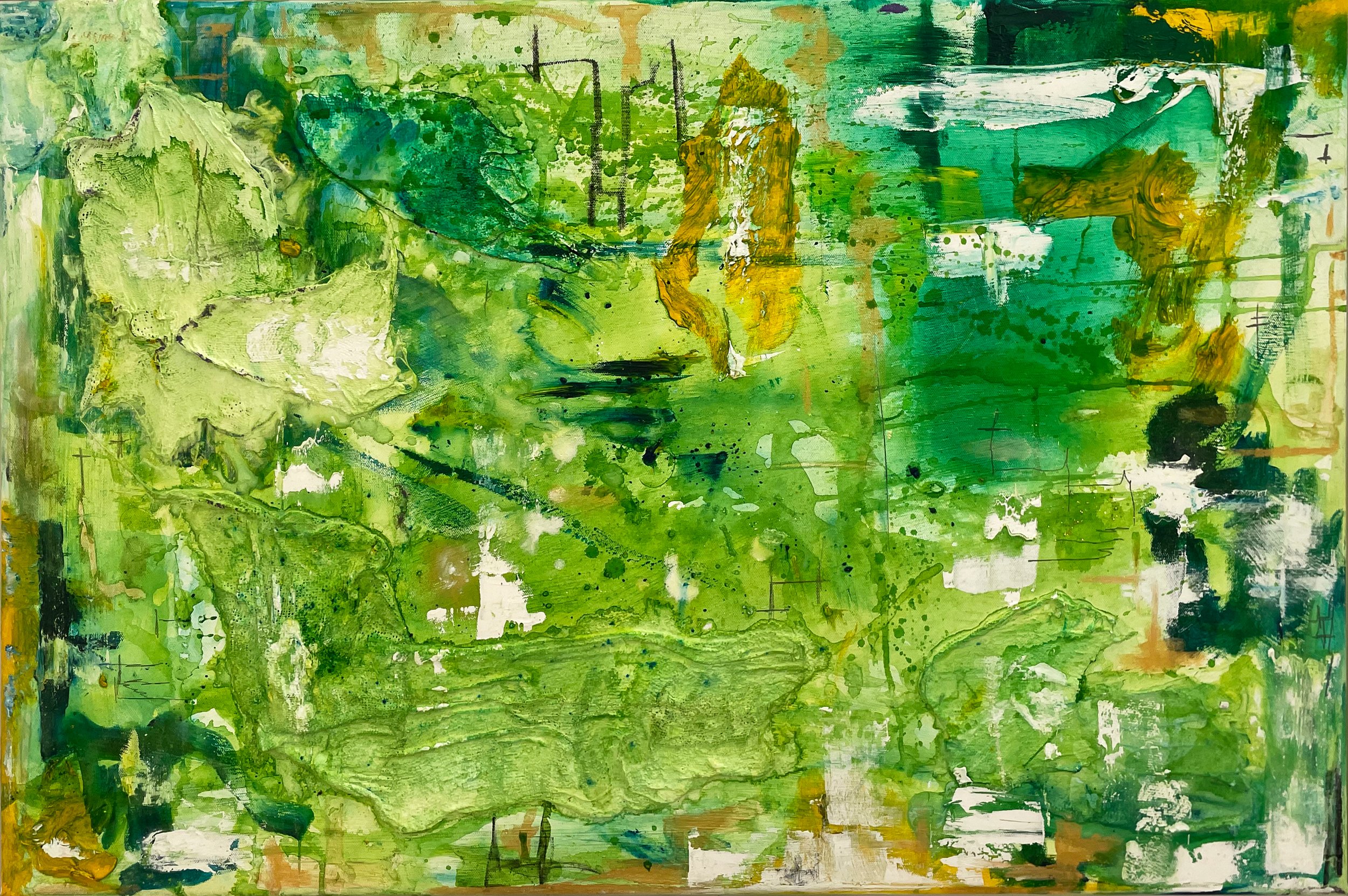 Duck Lane | Mixed Media on Canvas
