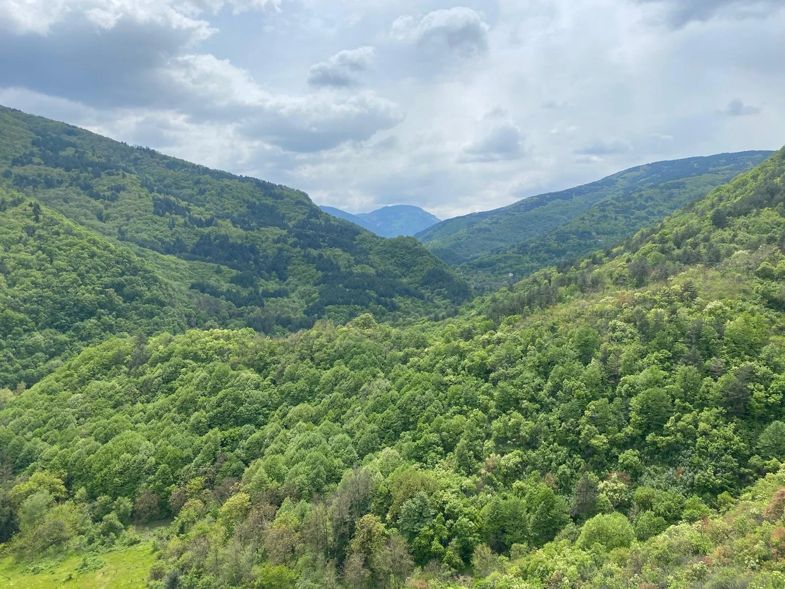 Mountains on drive to 1000 year old monastery south of Plovdi