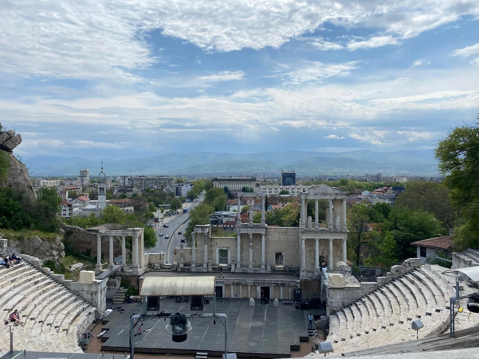 Ancient ampitheatre sitting in Plovdiv