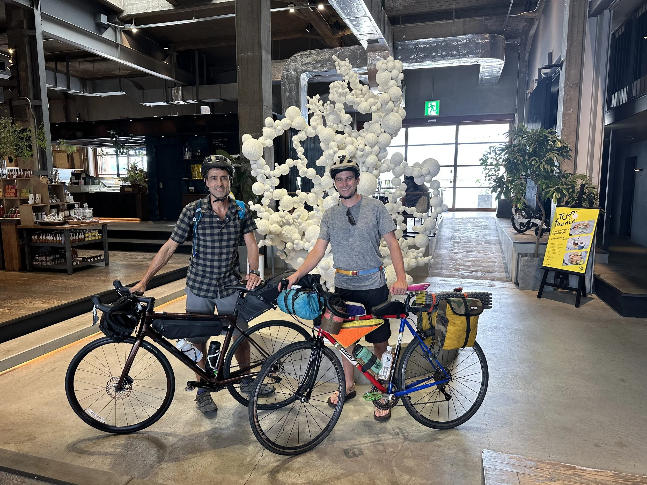 Posing for our first day of riding - Bryan & Andy