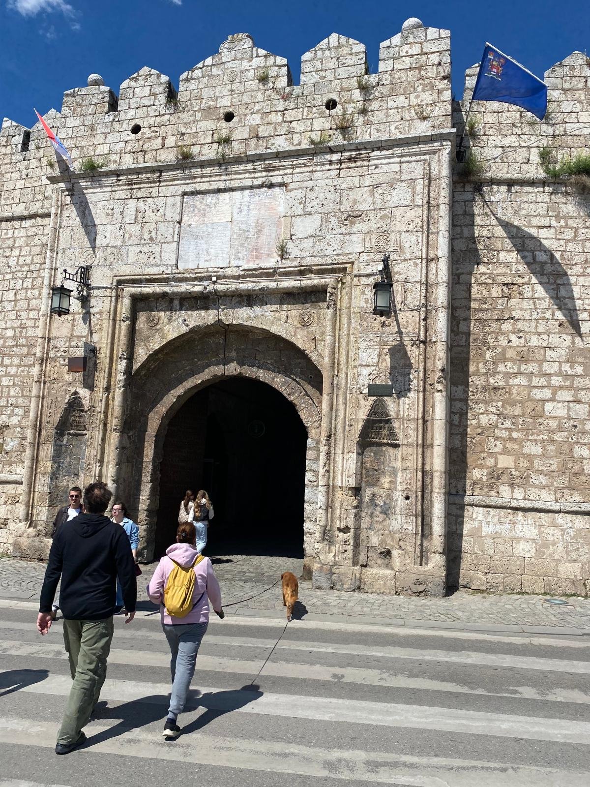Ottoman Empire fortress entrance surrounding niš old town, see Arabic inscriptions above gate