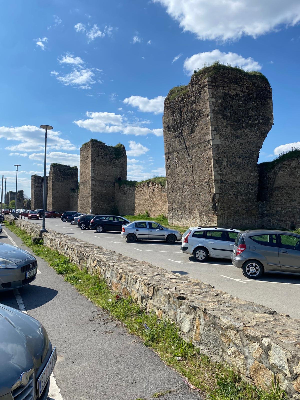 Old fortress from 1400s, used to be main fortress of Serbia.  Very large.  Smederevo city