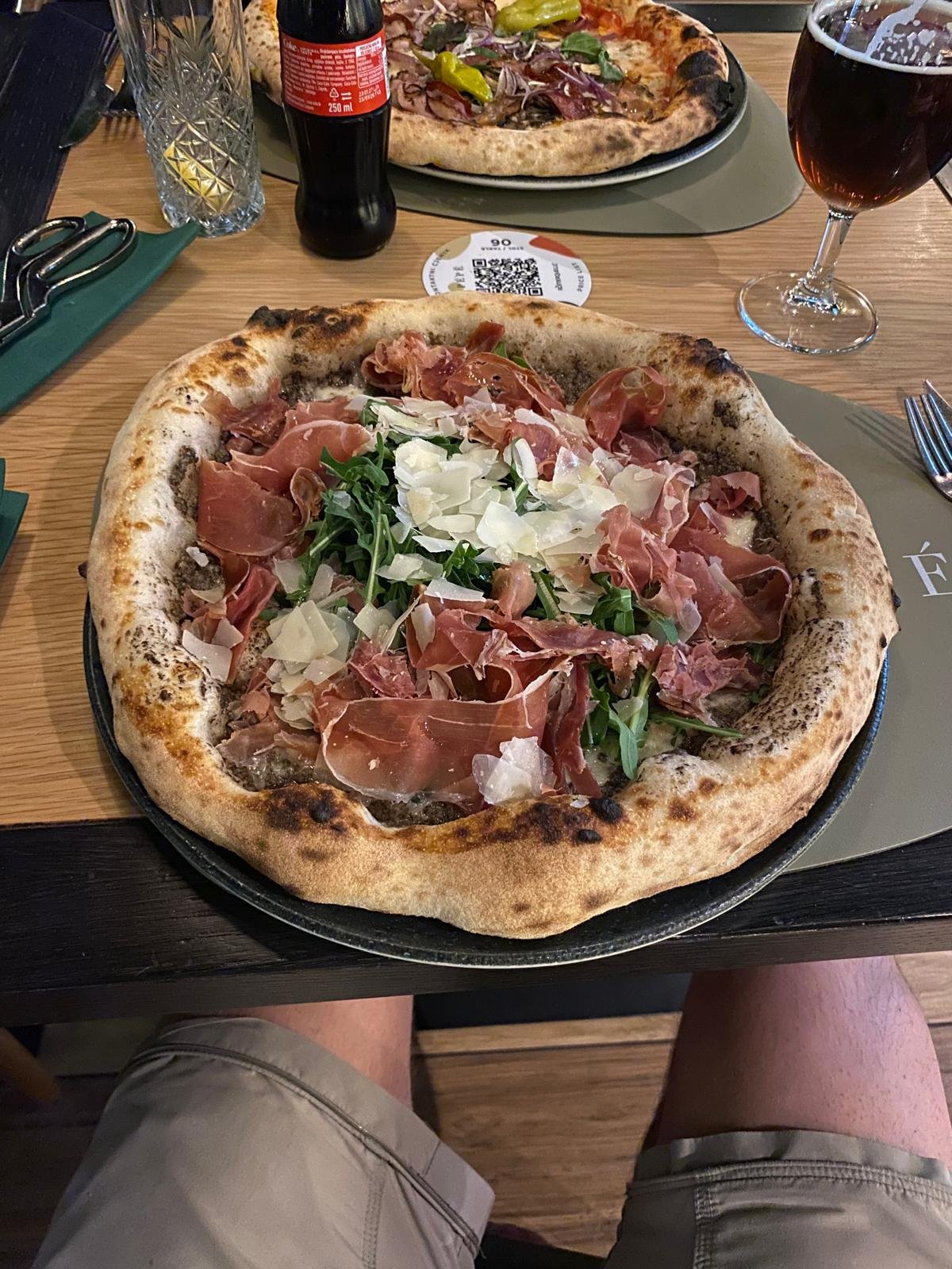 Amazing Pizza in Croatia.  Yes, I ate the whole thing.