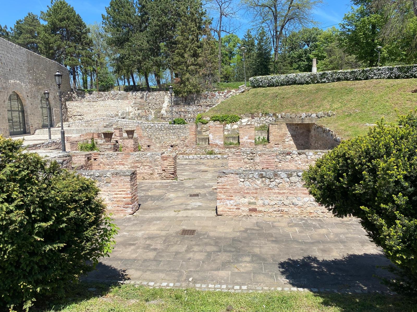 Roman bath house ruins in Niš