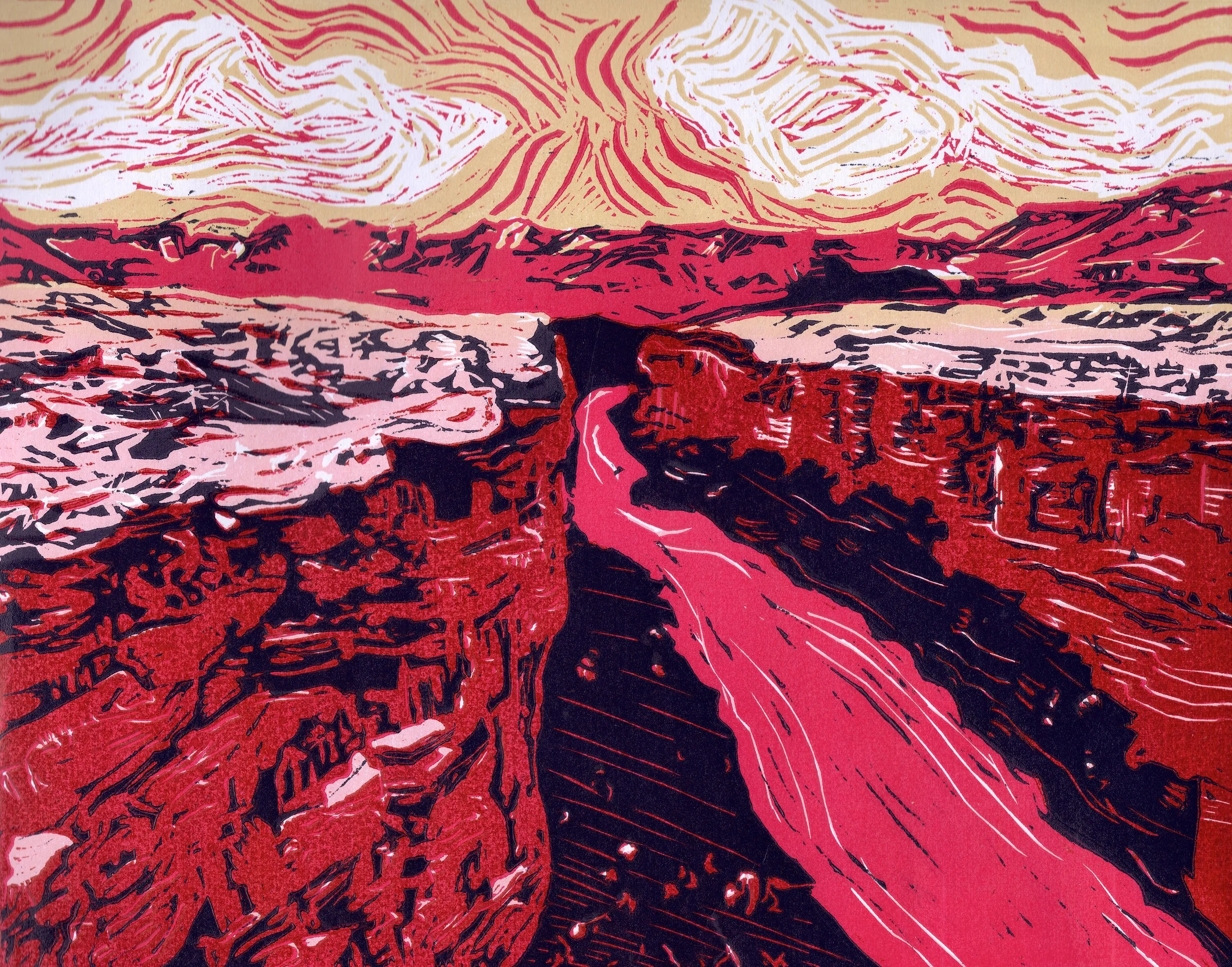 Through Paria Canyon - Multi-Block Relief Print