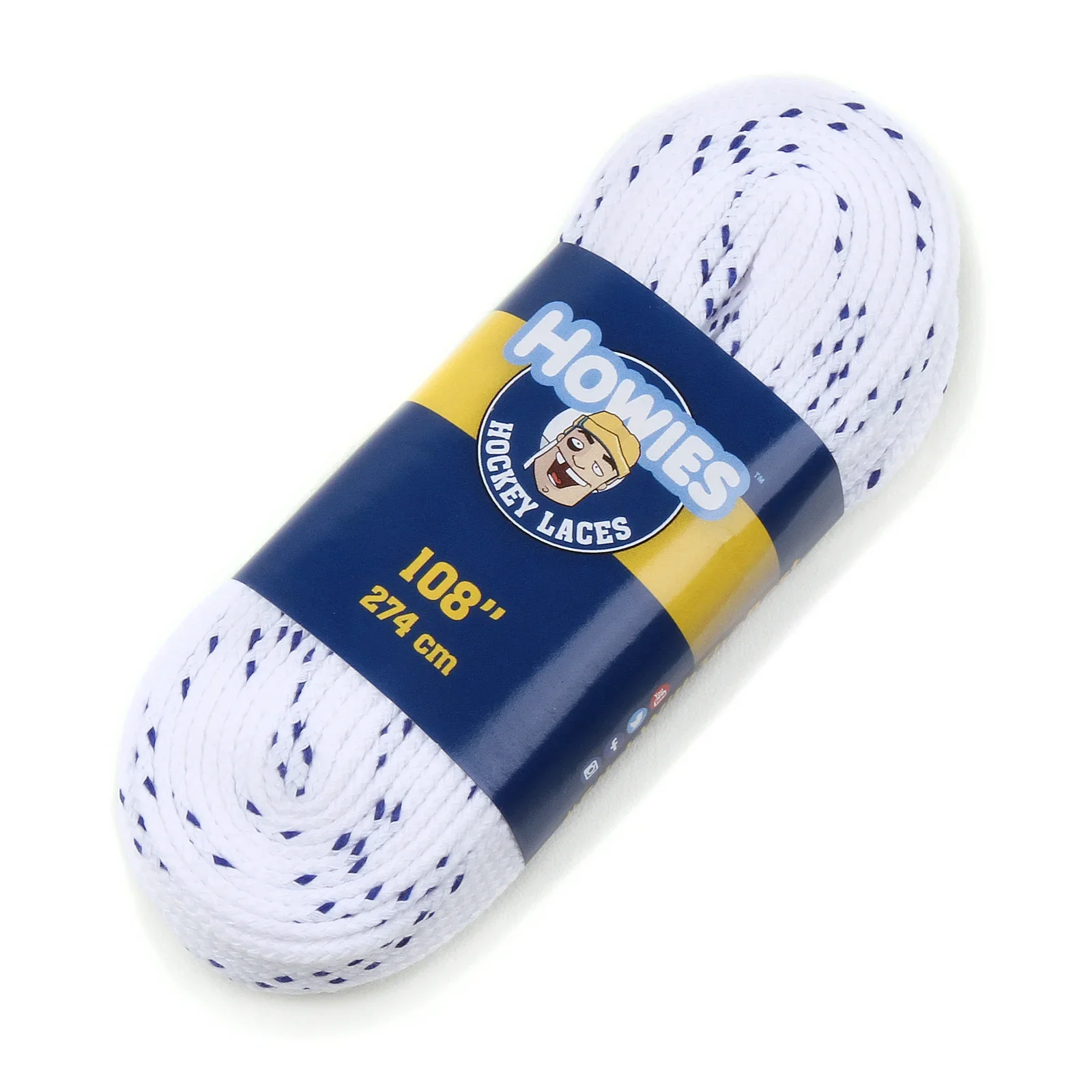 Howies Cloth White Hockey Laces