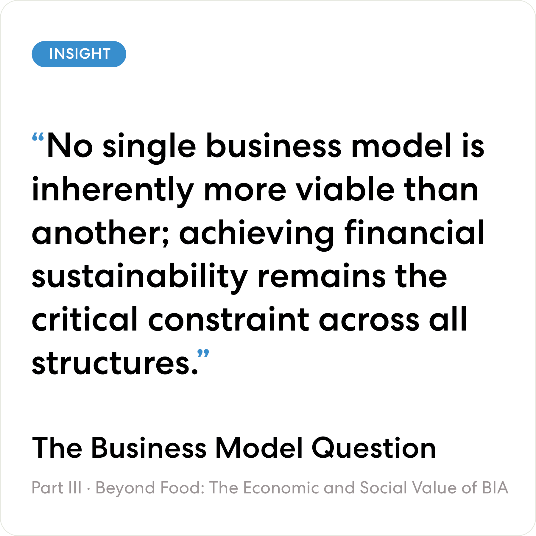 The Business Model Question