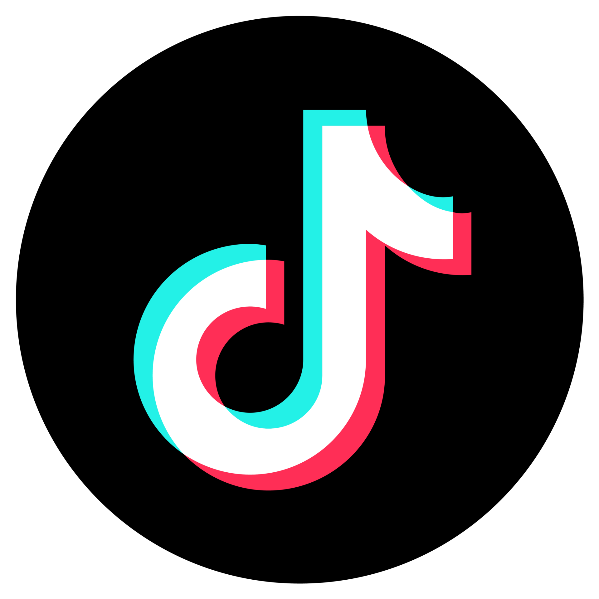 TikTok logo with black background