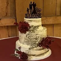 rustic rose carved birch wedding tier.jpg