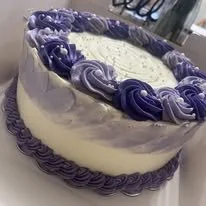 purple and white rosette cake.jpg