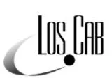 Logo of Los Car, featuring stylized text and a swoosh design with a dot