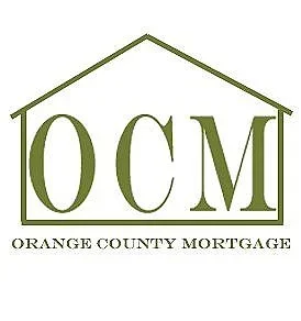Logo for Orange County Mortgage featuring the acronym 'OCM' beneath a stylized house roof outline with the text 'Orange County Mortgage' below.