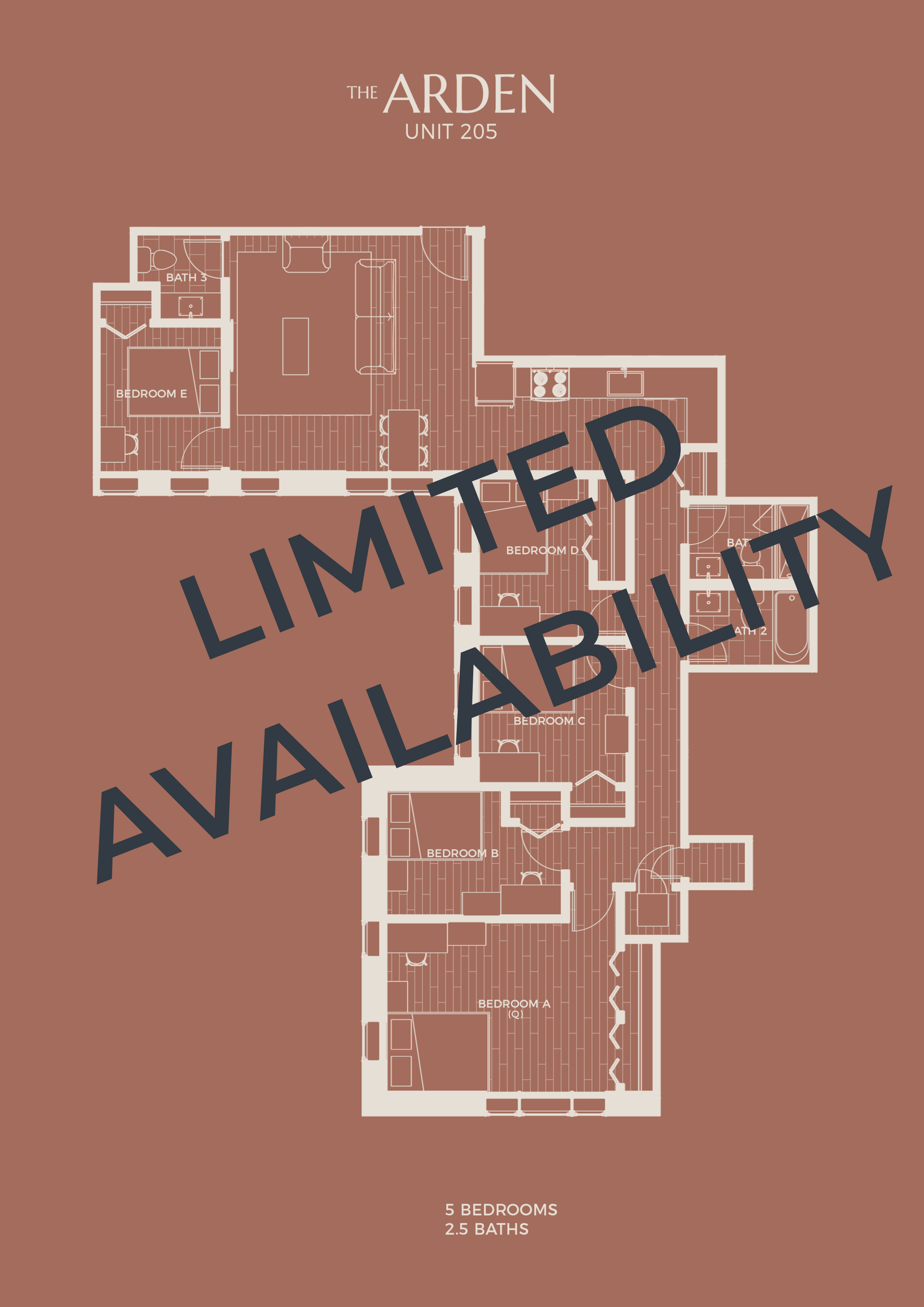 5 Bedroom x 2.5 Bath                   
$1,199 - $1,579/monthly installment

  (pricing is per bedroom)