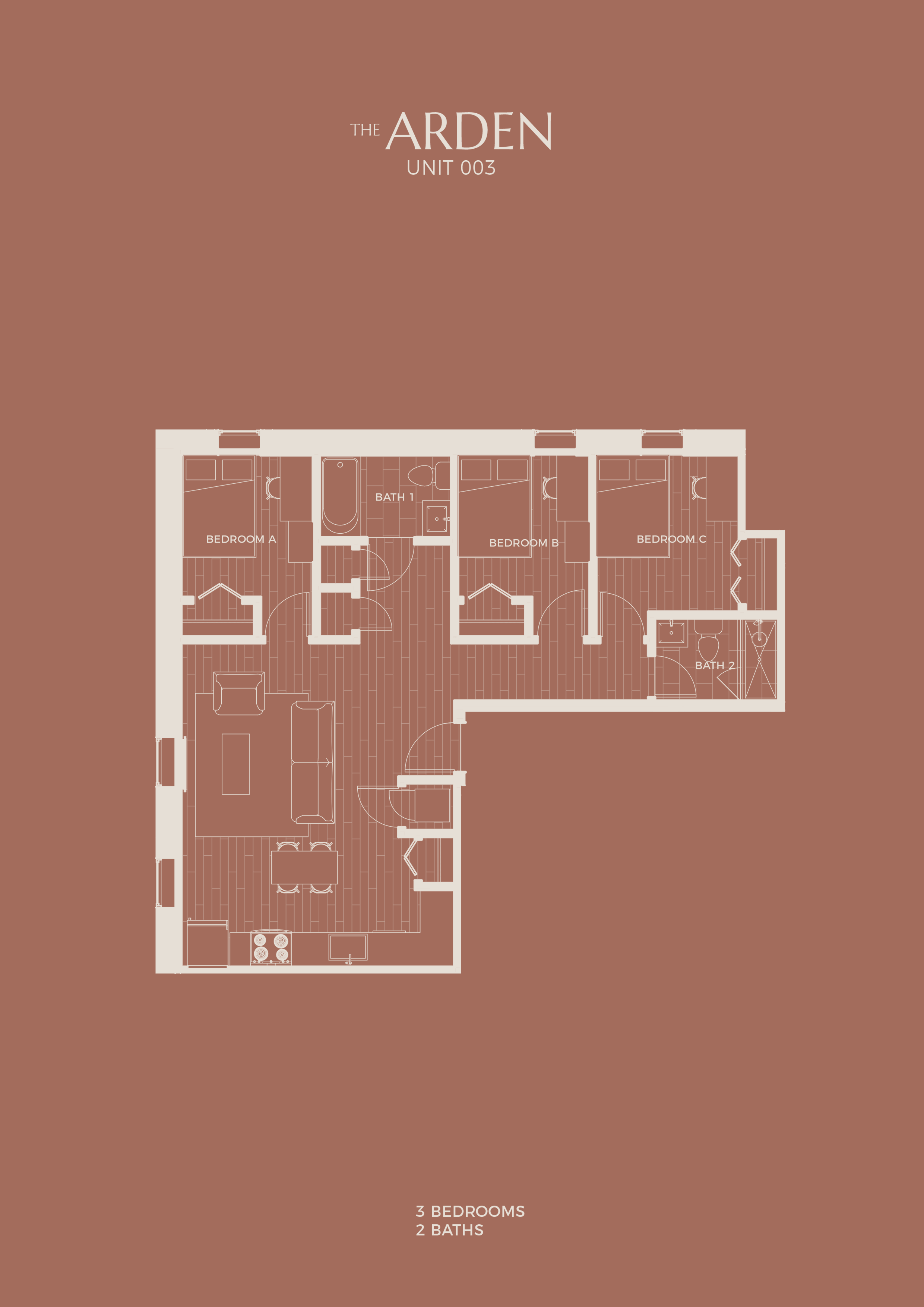 3 Bedroom x 2 Bath
$1599 - $1749/month installment
*Pricing is per bedroom