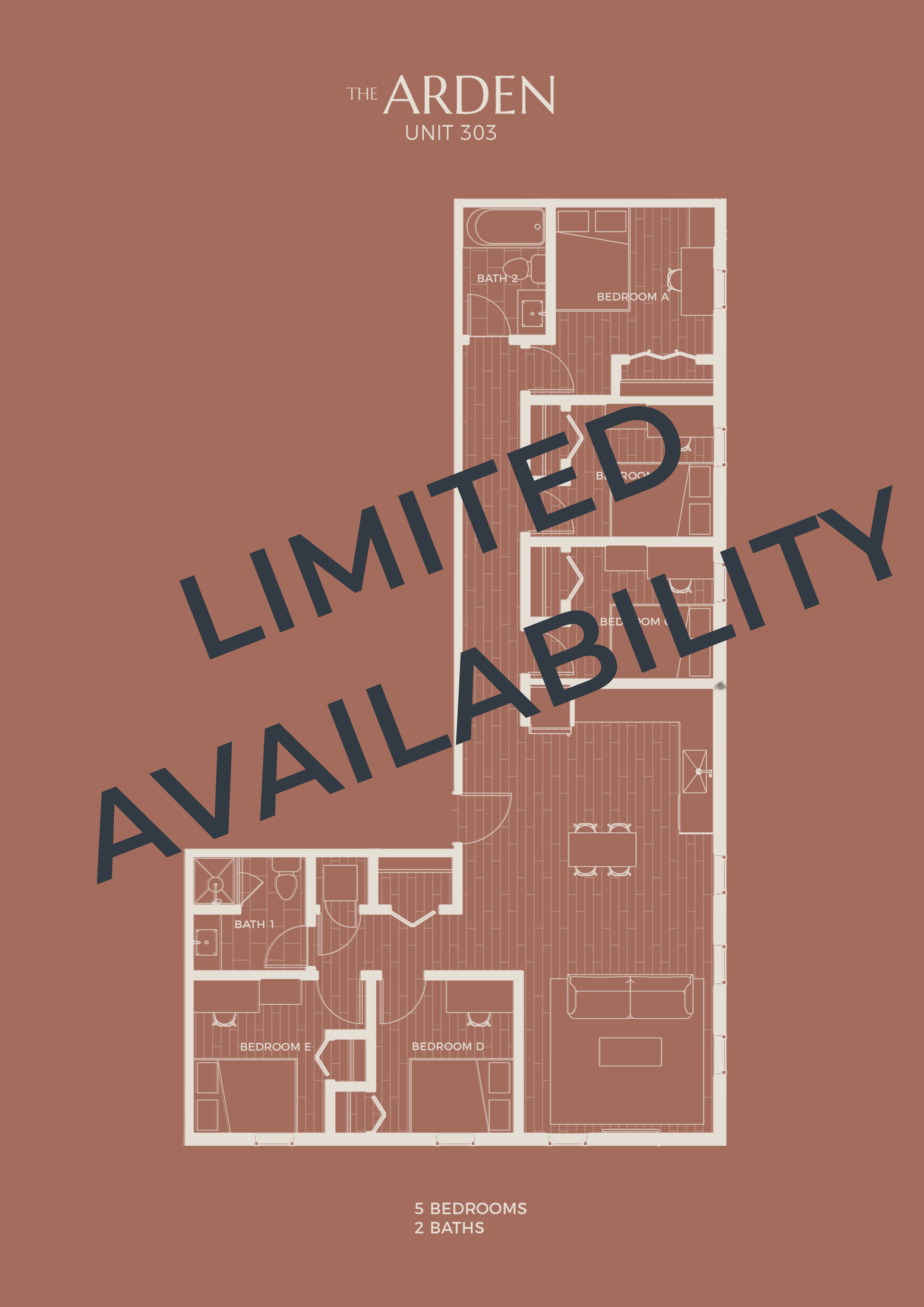 5 Bedroom x 2 Bath
$1,349 - $1,549/month installment
(pricing is per bedroom)