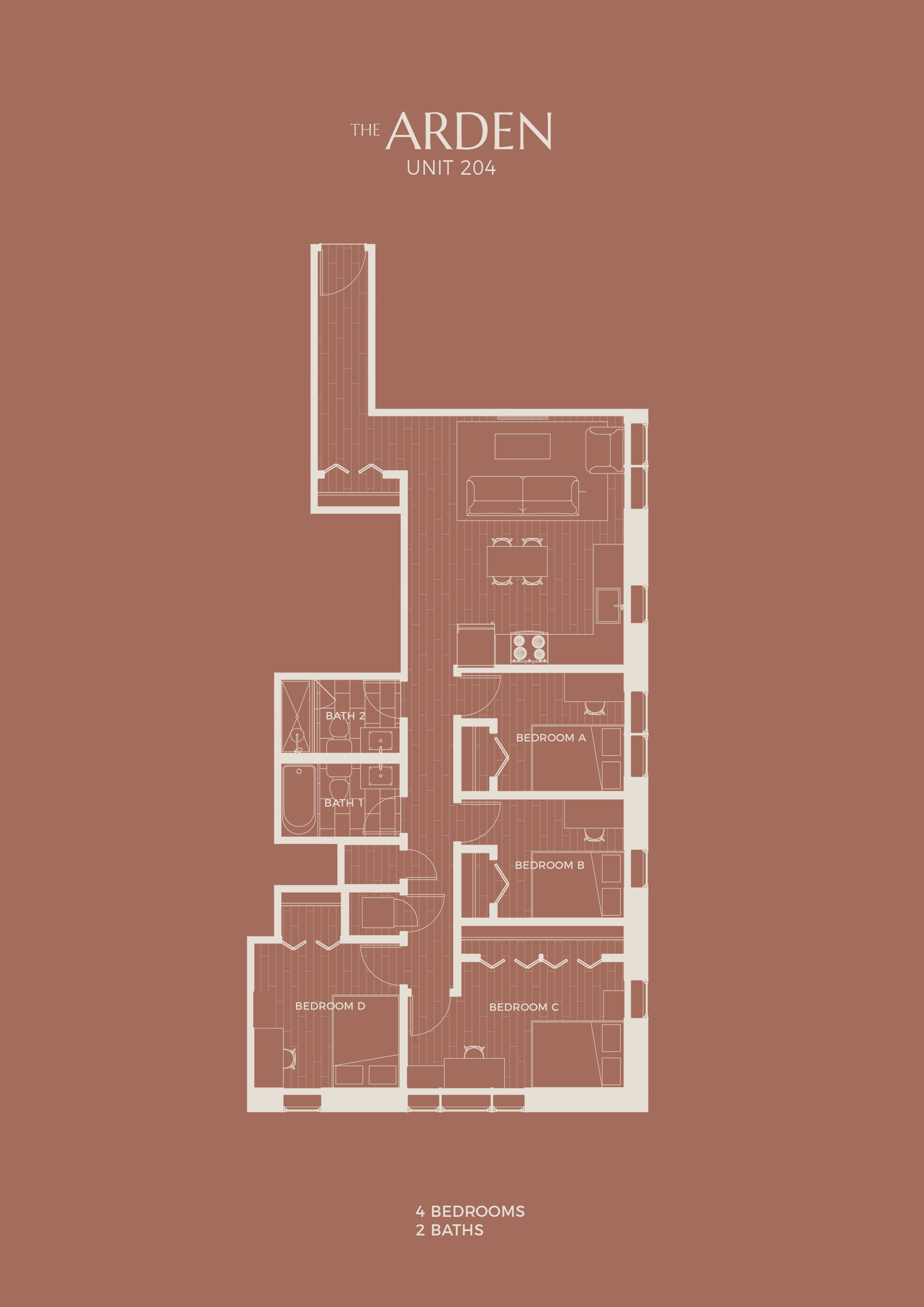 4 Bedroom x 2 Bath
$1449 - $1549/month installment
*Pricing is per bedroom