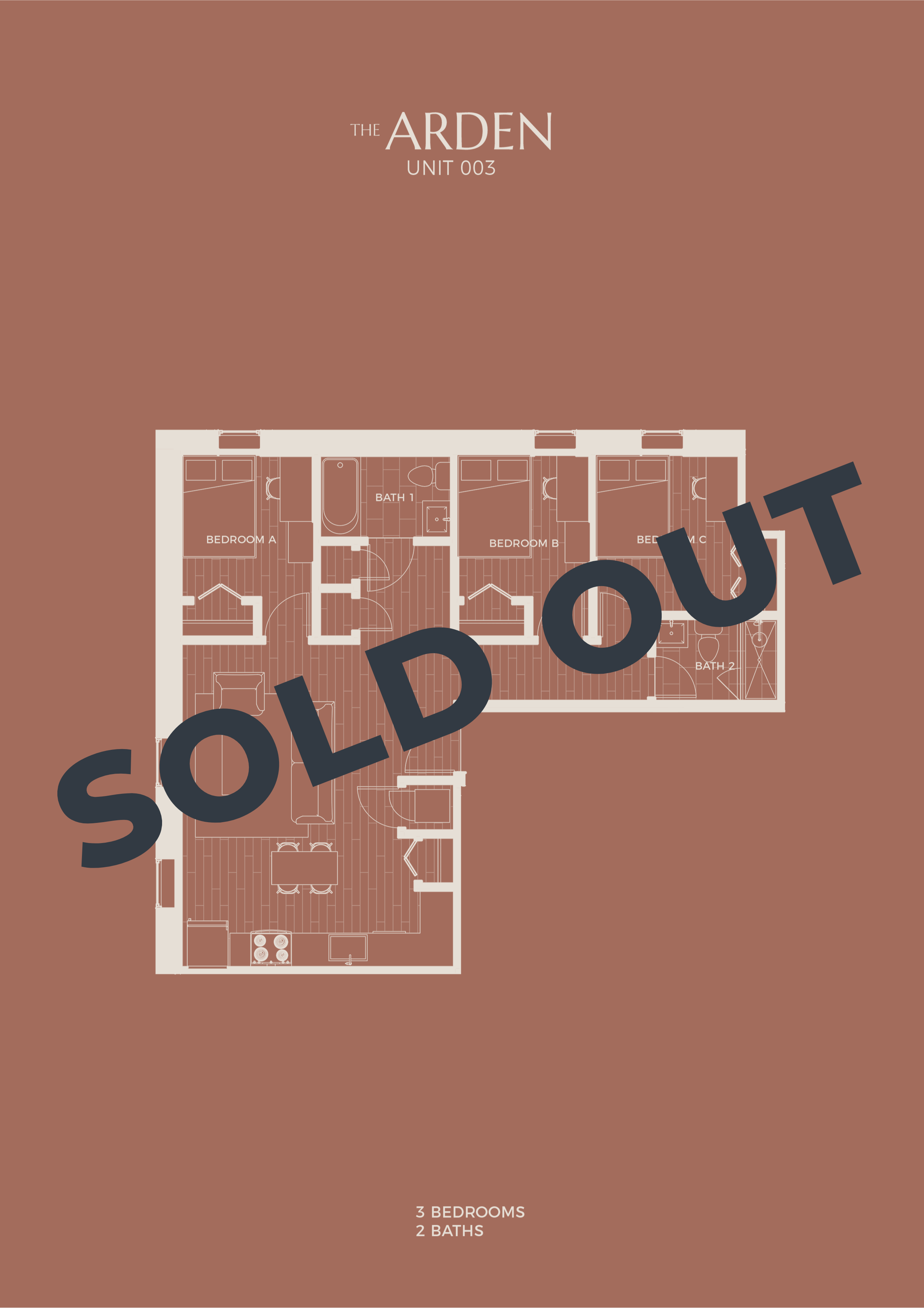 3 Bedroom x 2 Bath
$1,599 - $1,749/month installment
(pricing is per bedroom)