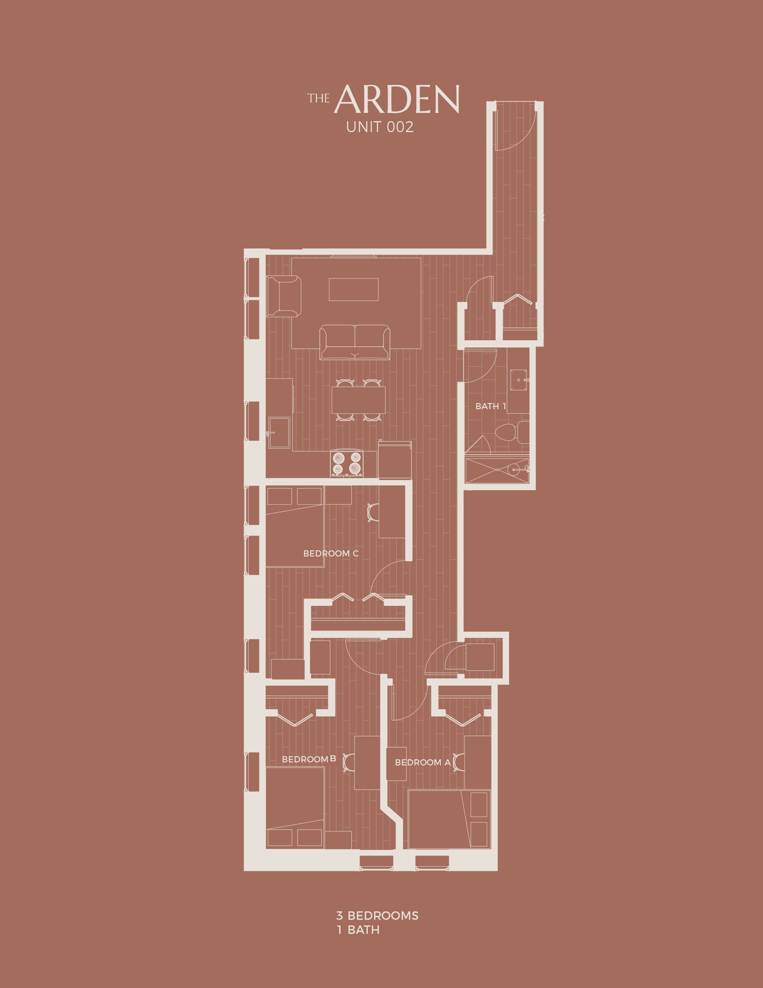 3 Bedroom x 1 Bath
$1499 - $1749/month installment
*Pricing is per bedroom