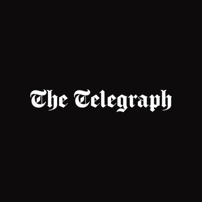 The Telegraph logo on a black background.