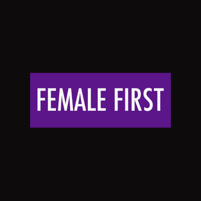 Purple rectangle with white text that reads "Female First" on a black background.