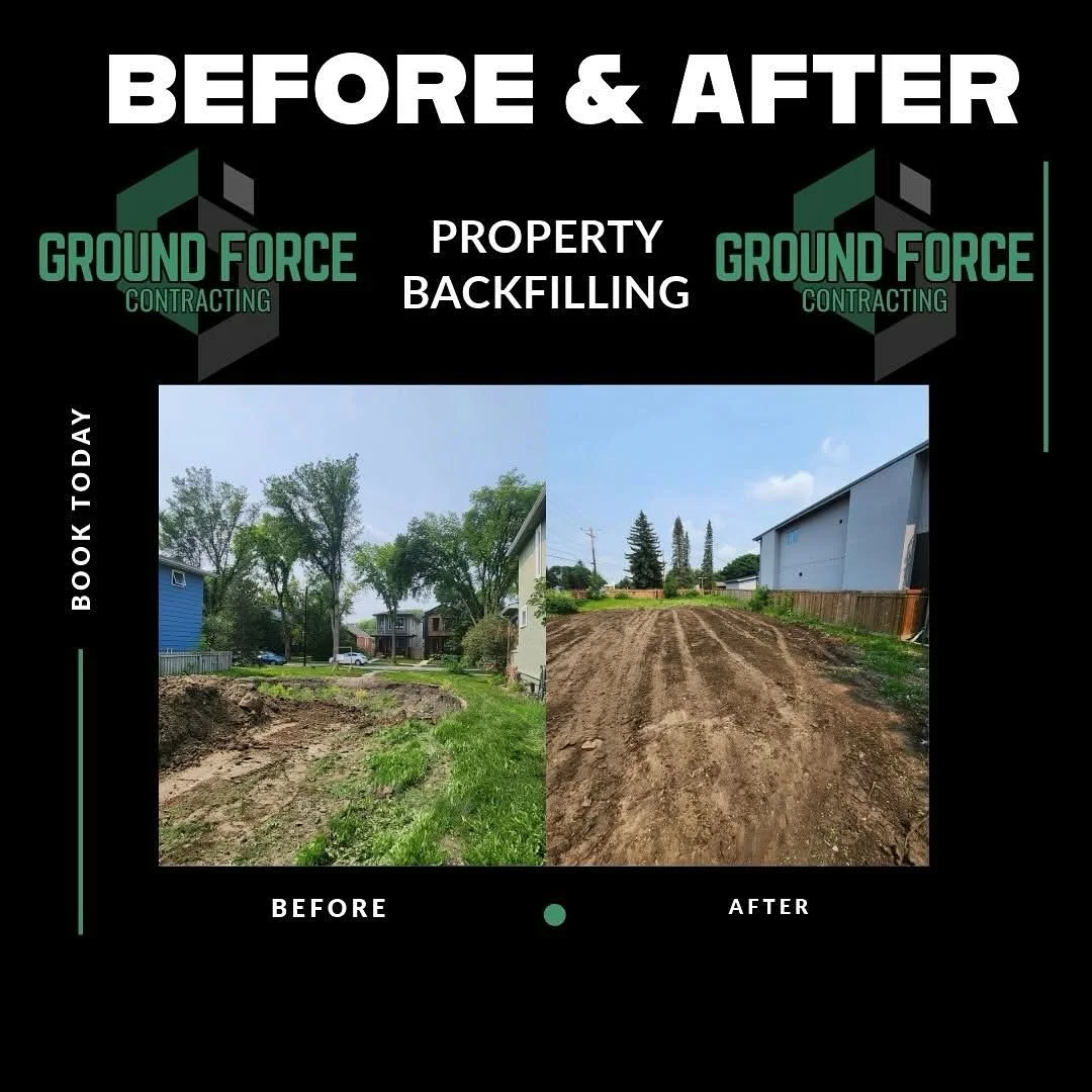 💪 Turning uneven land into smooth, ready to work on surfaces!
📍 Ground Force specializes in backfilling properties, ensuring stability for your next project. 
⭐ Whether you are preparing for a new build, or simply refreshing your property, Ground F