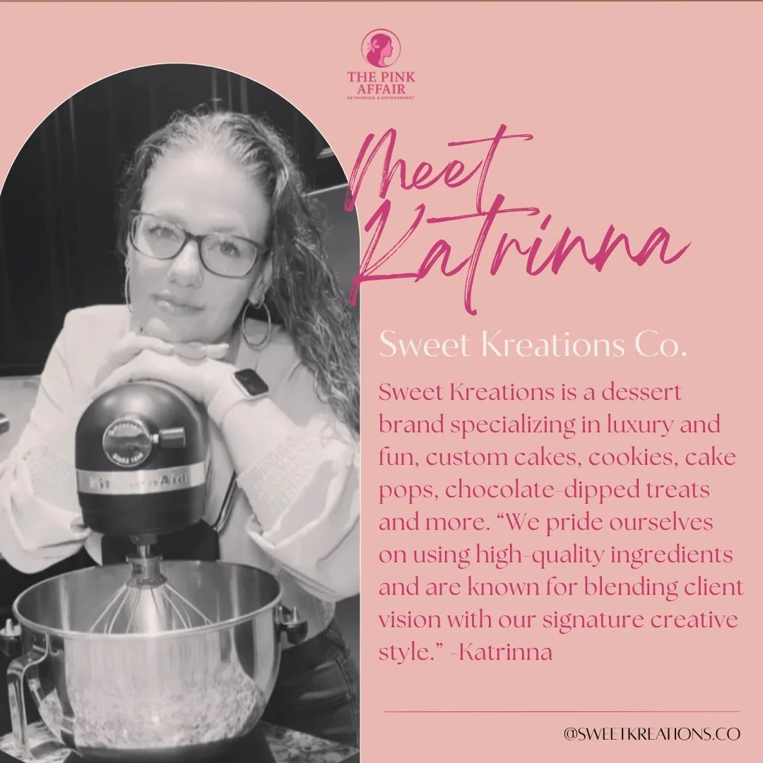 An elevated dessert experience, curated to perfection ✨🍰

From delicate details to irresistible flavors, Sweet Kreations is the definition of sweet sophistication 💕 

#thepinkaffair #womensnetworking #desserts #orlandoevents #womeninbusiness