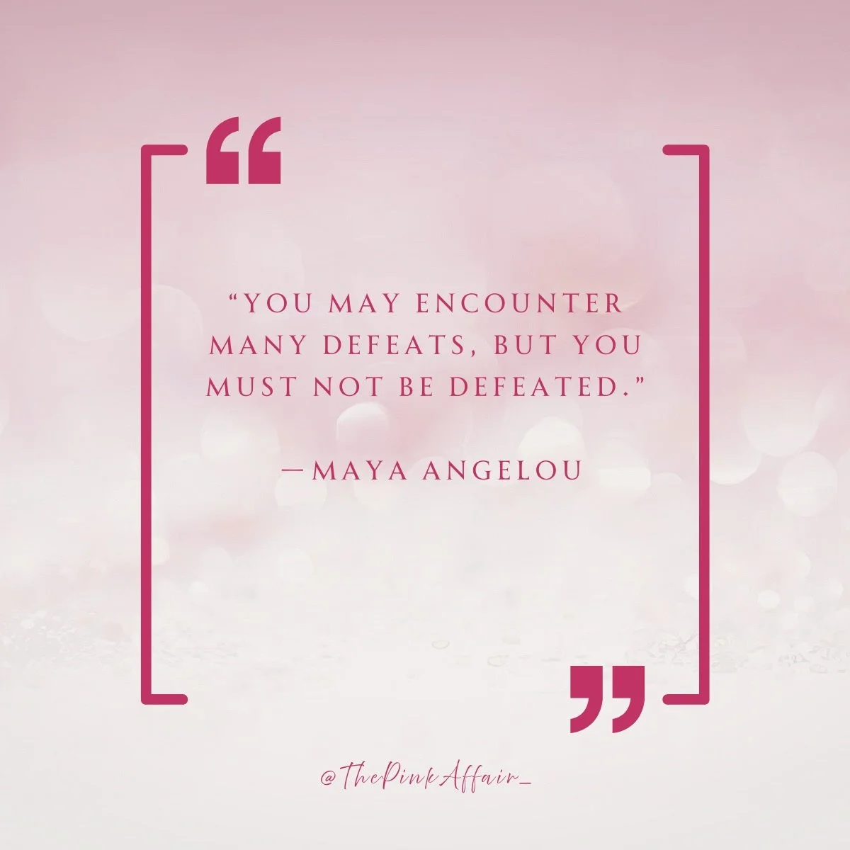 Monday Motivation for you ladies! Never be defeated! 🌟✨🩷

#thepinkaffair #motivation #womeninspiringwomen #orlandonetworking