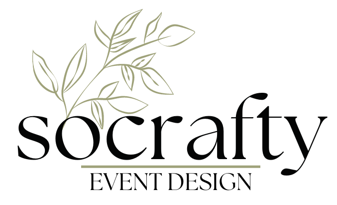 Minimalist logo with a leaf outline and the word 'soccrafy' beneath it.
