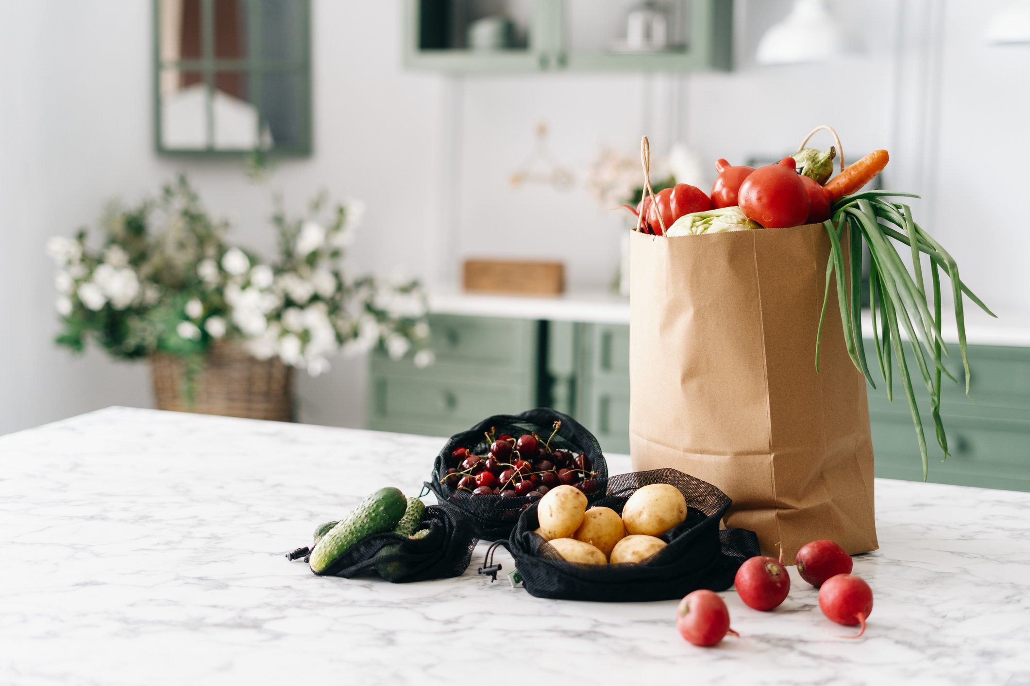 fresh produce and pantry staples for simple home cooking