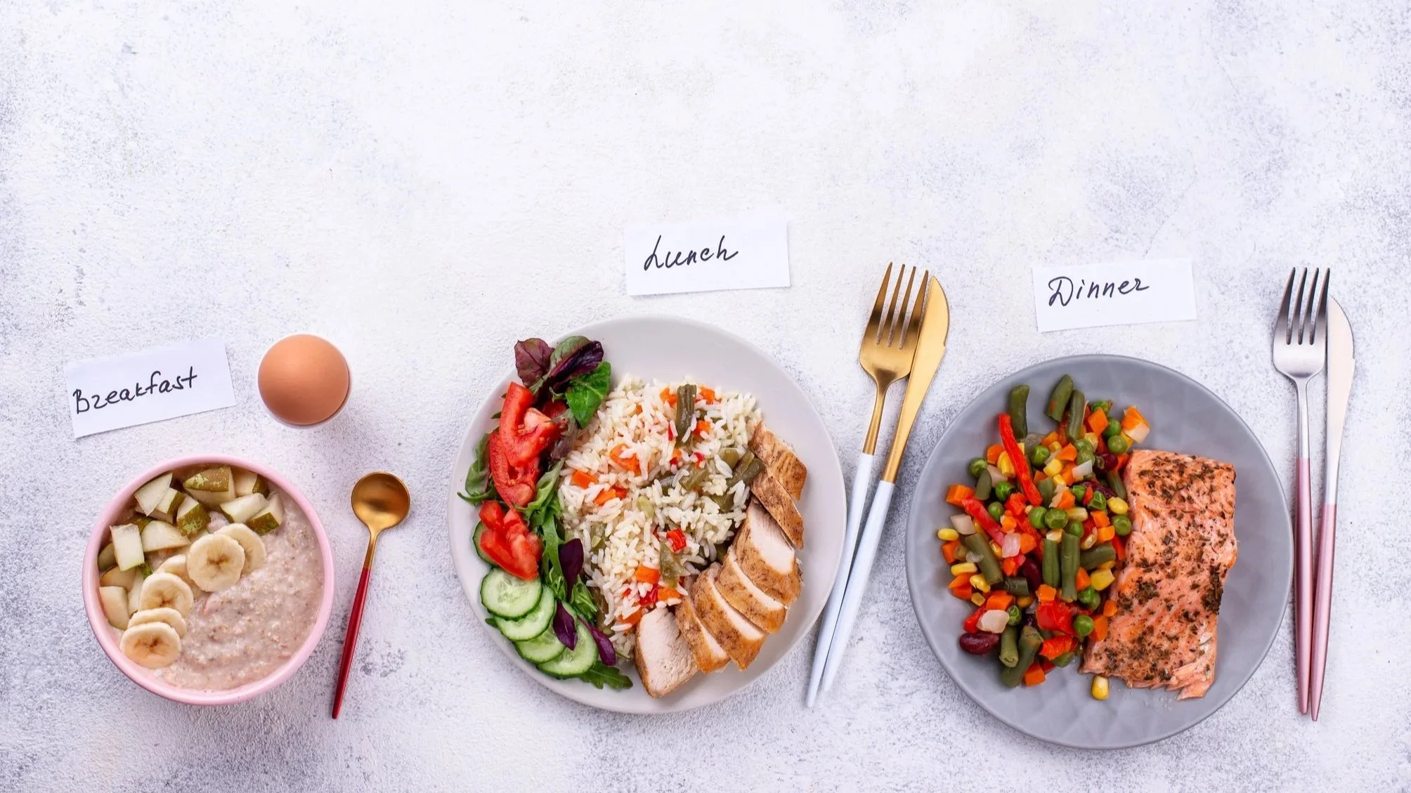 basic ingredients used to build simple balanced meals at home