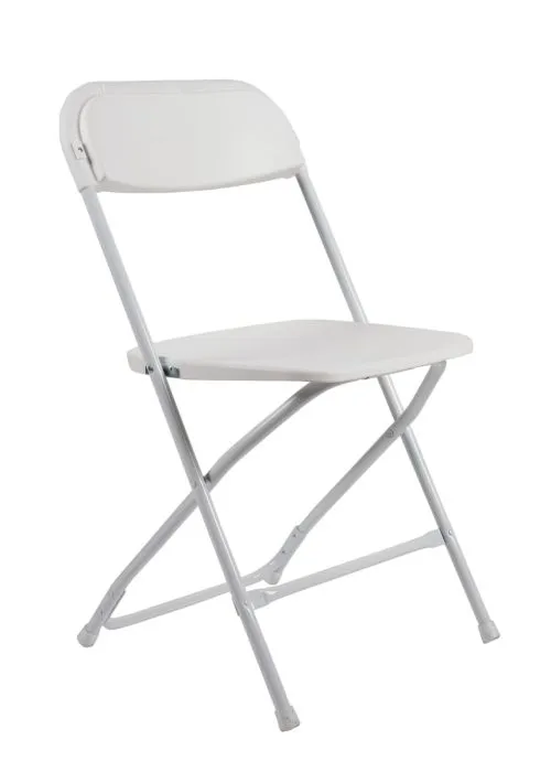 white folding chairs rentals