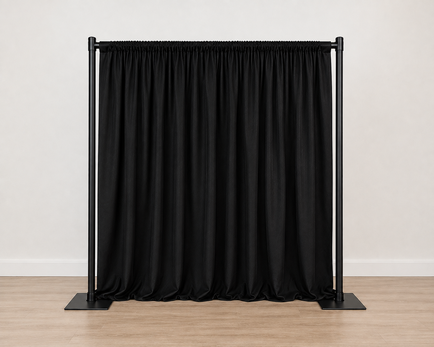 8' x 10' Pipe and Drape Kit - Black Banjo Drapes