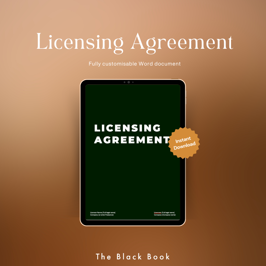 Licensing Agreement | The Black Book