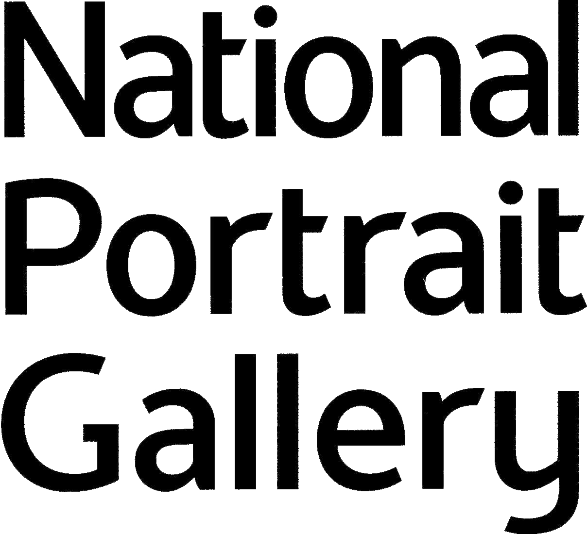 Text that reads 'National Portrait Gallery' in black font on a white background.